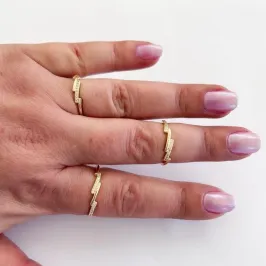 Anel Escada Liso e Cravejado