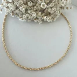 Colar Chocker Cordão Baiano 4mm