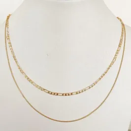 Colar Chocker Duplo Figaro Singapura