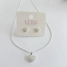 Conjunto Coração Cravejado
