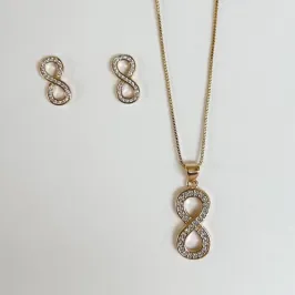 Conjunto Simbolo Infinito Cravejado