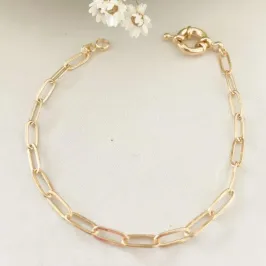 Pulseira Elo Retangular Fecho Boia