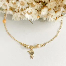 Pulseira Infantil Bolinhas e Menina