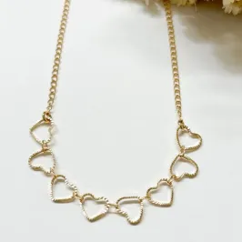 Tornozeleira Corações Diamantados