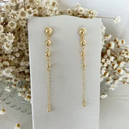 Brinco Pendente Bolinhas