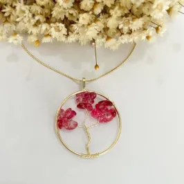 Colar Arvore da Vida Pedra Natural