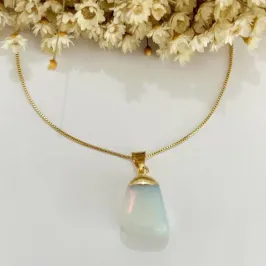 Colar Pingente Pedra Rolada