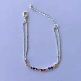 Pulseira Dupla com Cristais Colors