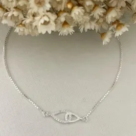 Pulseira Gota Cravejada Prata