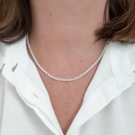 Colar Chocker Blocos 4mm