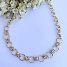 Colar Circulos e Cristais