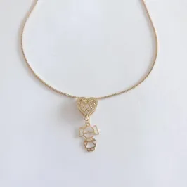 Colar Coração Vazado Filha(o)
