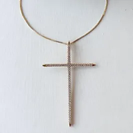 Colar Cruz Cristal