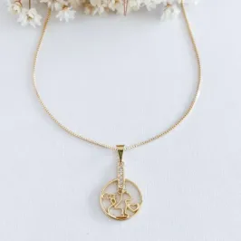 Colar Gato com Coração