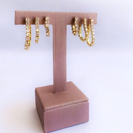 Brinco Trio Riviera Cristal na Tarraxa