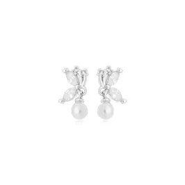 Brinco Zirconia e Pingente Pérola
