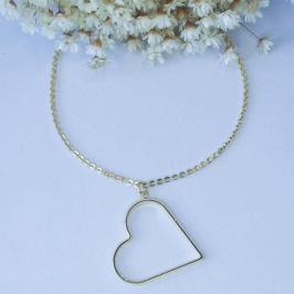 Colar Coração Deitado