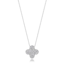Colar Trevo Cravejado Cristal Vitoria