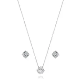 Conjunto Ponto de Luz 8mm Prata