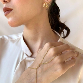 Pulseira Hand Chain Ponto de Luz