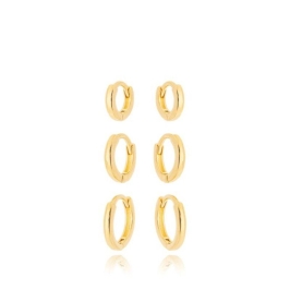 Brinco Trio Argola Lisa Redonda