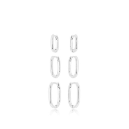 Brinco Trio Argola Oval Lisa