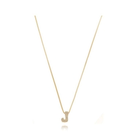 Colar Letra Cravejada Pequeno