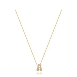 Colar Letra Cravejada Pequeno