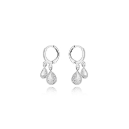 Brinco Argola 2 Zirconias Balão