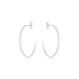 Brinco Argola Chapas Lisas e Foscas 3,5cm