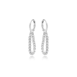 Brinco Argola Corrente Riviera Cristal