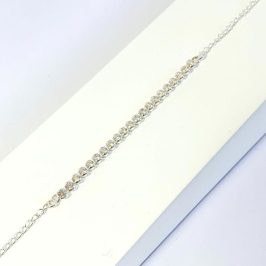 Tornozeleira Riviera Cristal Prata