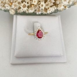 Anel Gota Colorida Cravejado