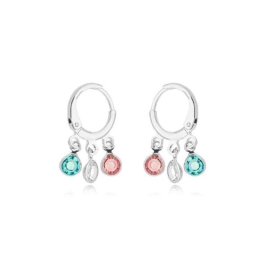 Brinco Argola Zirconias Colors