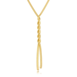 Colar  Longo Lacraia Trançado 70cm