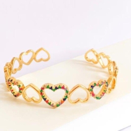 Pulseira Bracelete Coração Colors