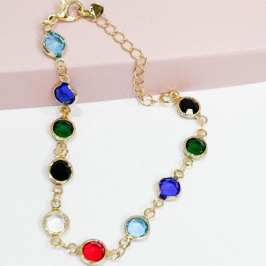 Pulseira Cristais Coloridos M
