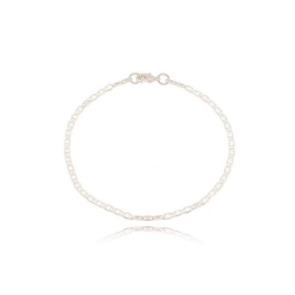 Pulseira Masculina Groumet Fina Prata