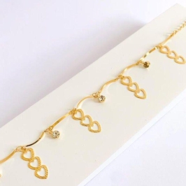 Pulseira Tres Corações e Zirconias