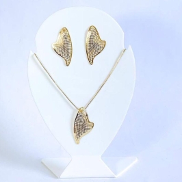 Conjunto Meia Asa Telinha Ouro