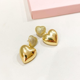 Brinco Coração Cravejável Ajustável