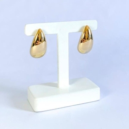 Brinco Gota Lisa Ouro