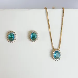 Conjunto Redondo Azul Acqua