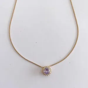 Conjunto Redondo Lilas Cravejado