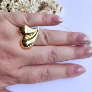 Anel Coração Junção Gotas