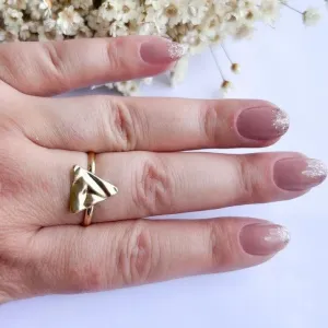 Anel Triangulo Martelado