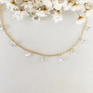 Colar Chocker Pingentes Cristais