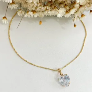 Colar Coração Cristal