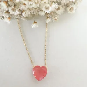 Colar Coração Fusion Salmão