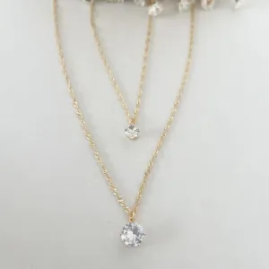 Colar Duplo com Ponto de Luz